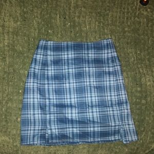 Plaid blue skirt